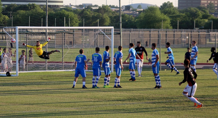 NTX Rayados opening goal vs Fort Worth Vaqueros.  Lucio Martinez put the ball into the top...