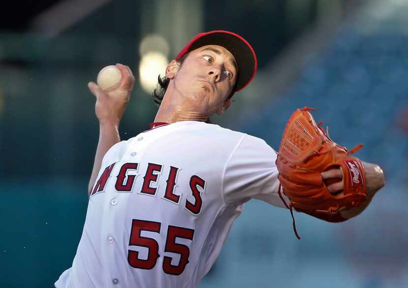 FILE - In this Tuesday, July 19, 2016 file photo, Los Angeles Angels starting pitcher Tim...