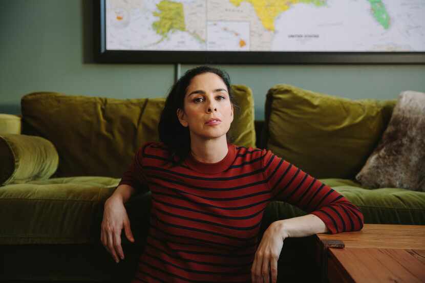 Stand-up comic Sarah Silverman in the offices for her new political variety show, "I Love...