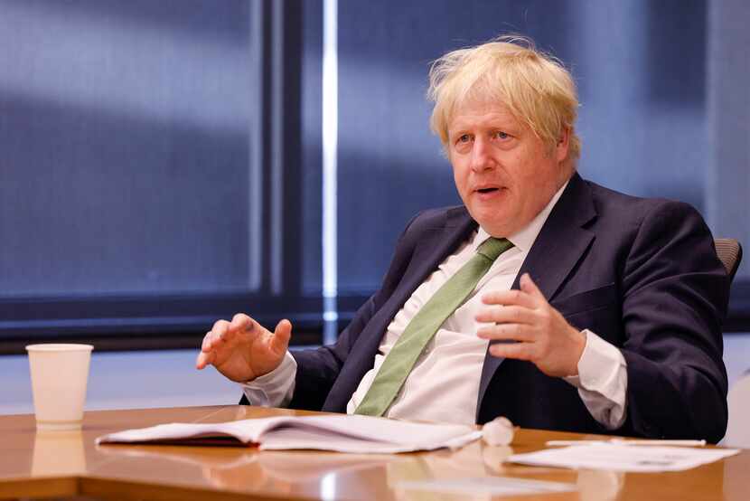 Former British Prime Minister Boris Johnson spoke with The Dallas Morning News editorial...