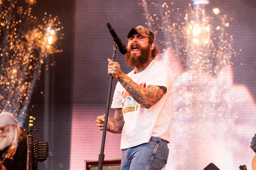 Post Malone performs at Outside Lands Music Festival on Aug. 11, 2024, in San Francisco. 