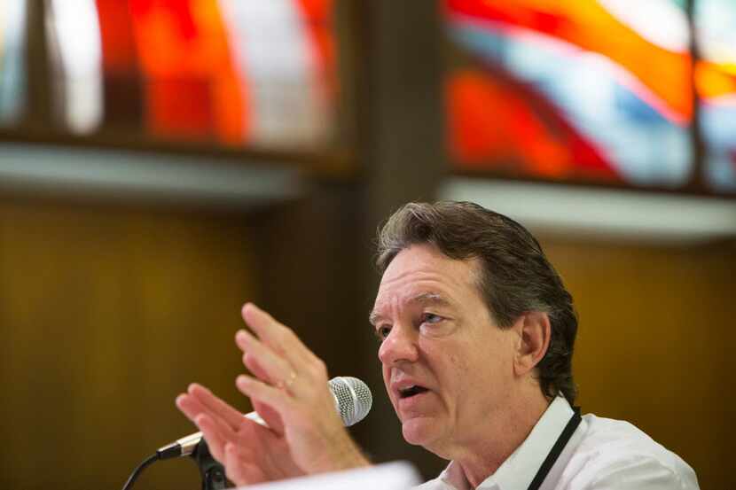 Pulitzer-prize winning author Lawrence Wright at the 2014 Texas Book Festival in Austin....
