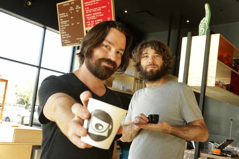 Mark Lowes (left) and Adam Lowes are owners of LDU Coffee, a new Australian coffee shop on...