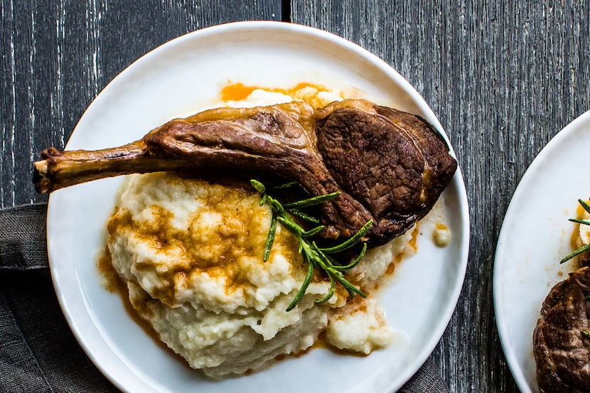 Instant Pot Lamb Chops with Creamed Cauliflower