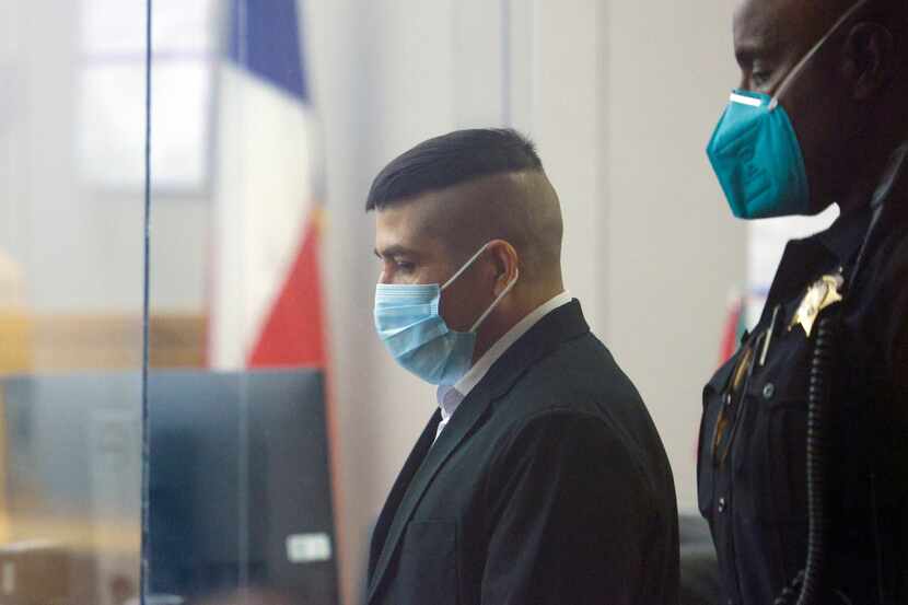 Jaime Jaramillo enters the courtroom during his capital murder trial at the Frank Crowley...