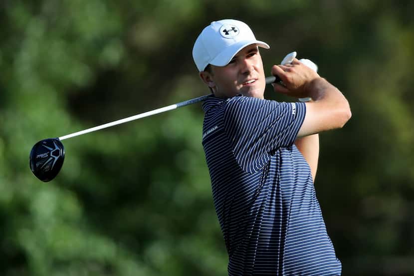 PALM HARBOR, FL - MARCH 15:  Jordan Spieth hits off the 18th tee during the final round of...