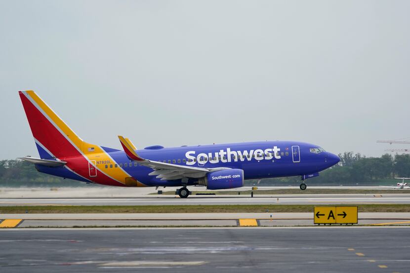 A Southwest Airlines Boeing 737 passenger plane takes off from Fort Lauderdale-Hollywood...