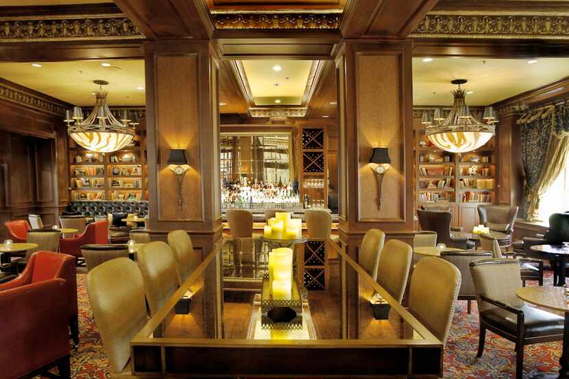 The Library bar inside the Warwick Melrose Hotel in Dallas.