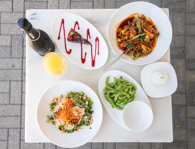 Asian Mint offers various Mother's Day dishes. Asian noodle salad, bottom right; shrimp and...