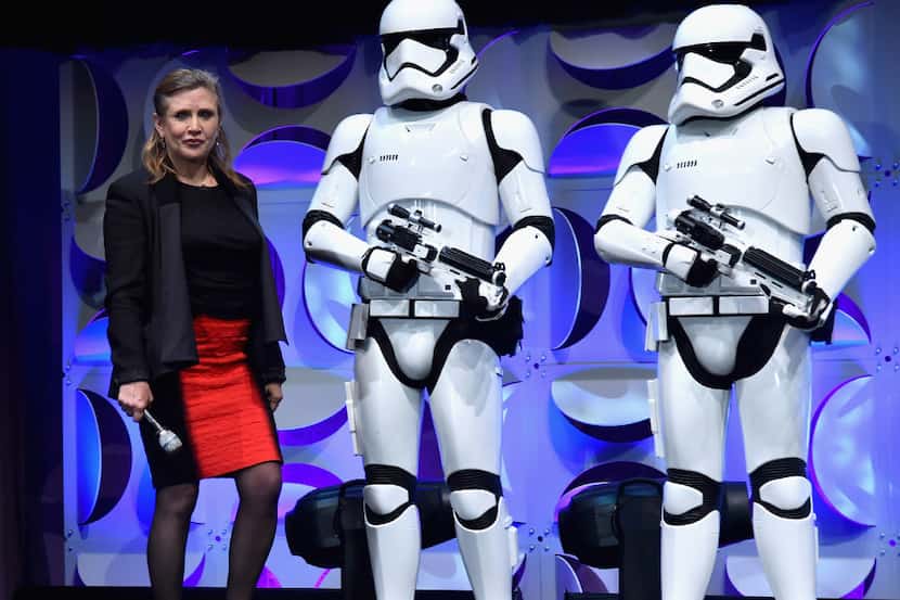Actress Carrie Fisher speaks onstage during Star Wars Celebration 2015 on April 16, 2015 in...