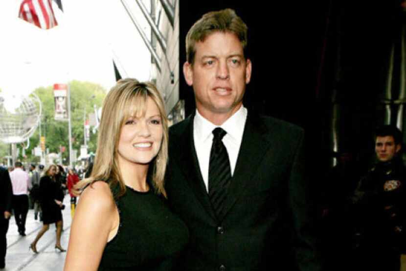 Troy Aikman and his wife, Rhonda, together in 2005.
