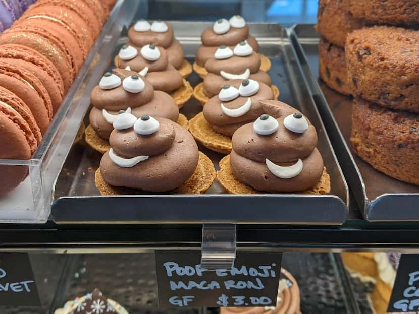 It's hard to believe that the bakery with the poop emoji macarons is also the bakery with...
