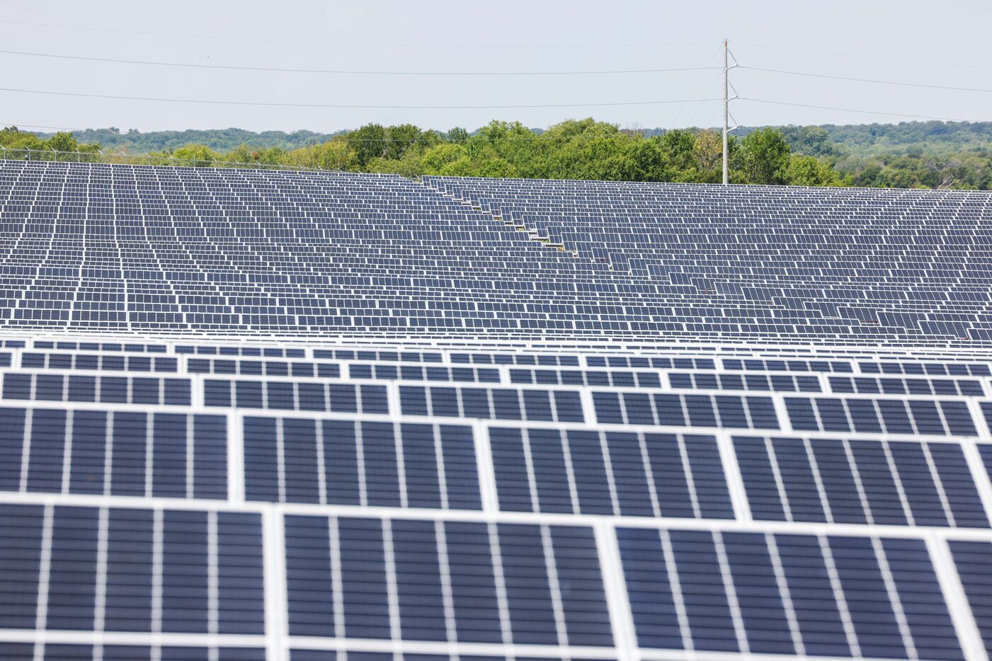 Solar panels at Lily Solar in Scurry, TX on Thursday, August 11, 2022.