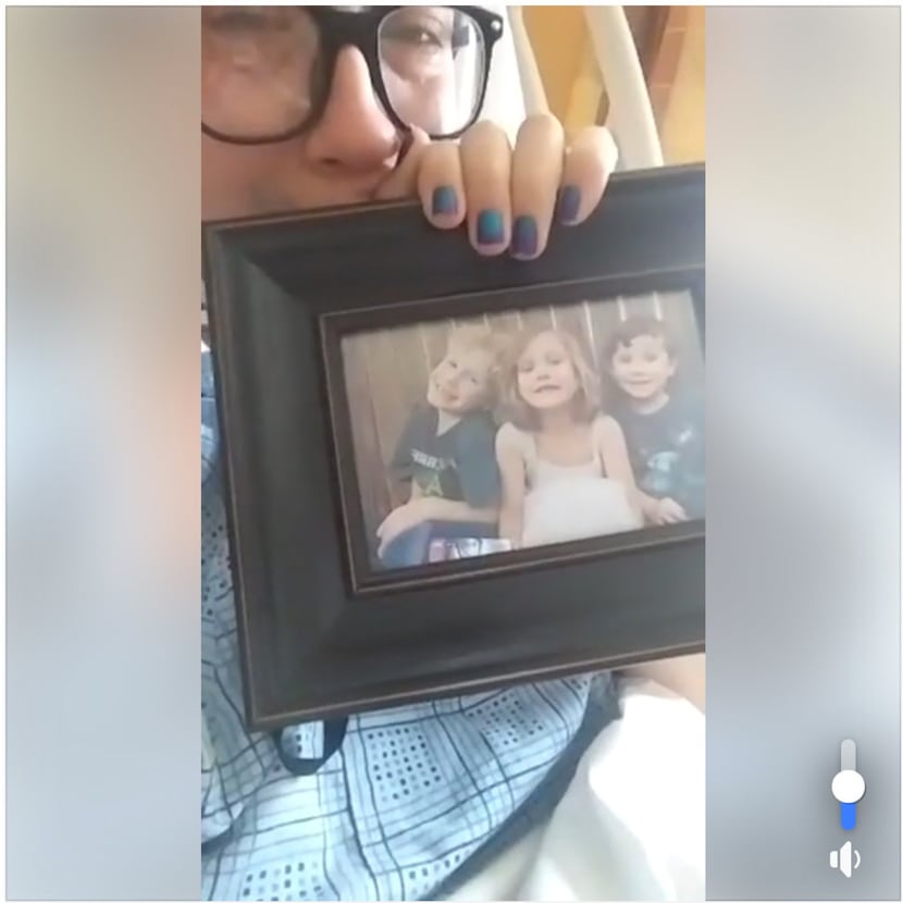 A screenshot of a Facebook Live video by a Ponder woman who was the sole survivor of a...