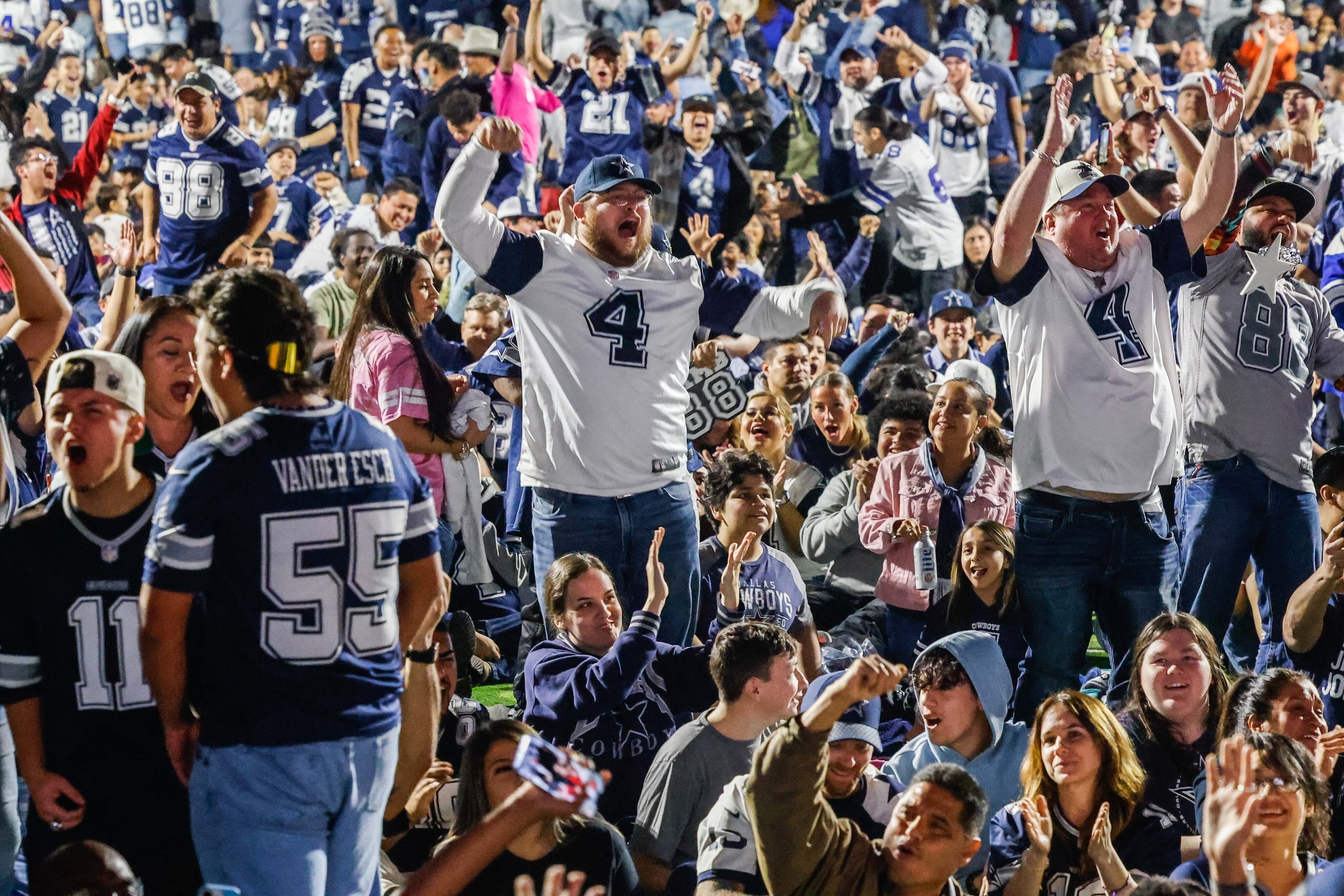 Home away from home: See photos as AT&T Stadium watch party celebrates  Cowboys' playoff win