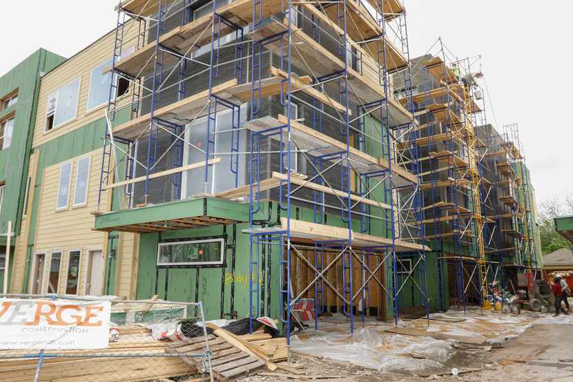 Townhomes are being built by Verge Construction and offered by the Lardner Group at 1518 N....