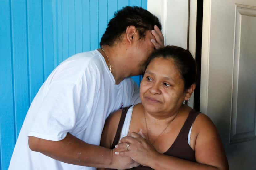 Jose and Dalia Palma are overcome with joy after receiving the news that their home belongs...