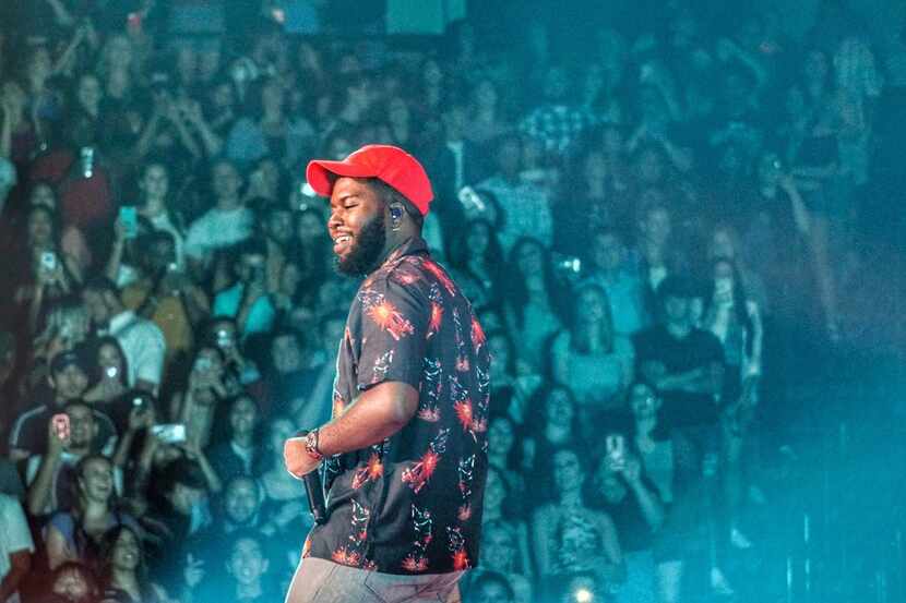 Khalid performs at American Airlines Center in Dallas, TX on Sunday July 14, 2019. (Lawrence...