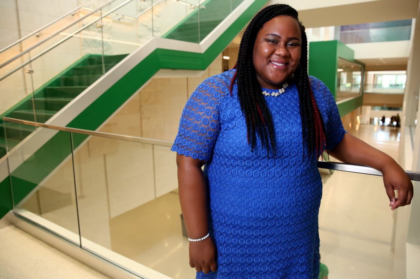 Jadzia Hardeman, a UNT student, is an Emerald Eagle Scholar, a program that provides...