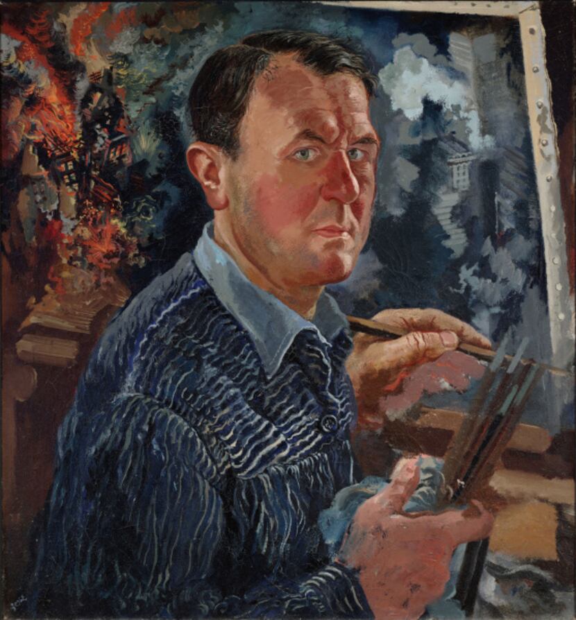George Grosz painted a self-portrait in 1936. 
