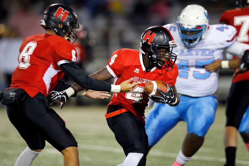 Hillcrest running back Nasir Reynolds (4) led the Dallas area in rushing with 1,956 yards in...