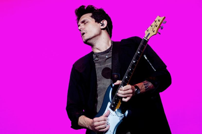 US singer John Mayer performs during The Search For Everything World Tour at the Ziggo Dome...