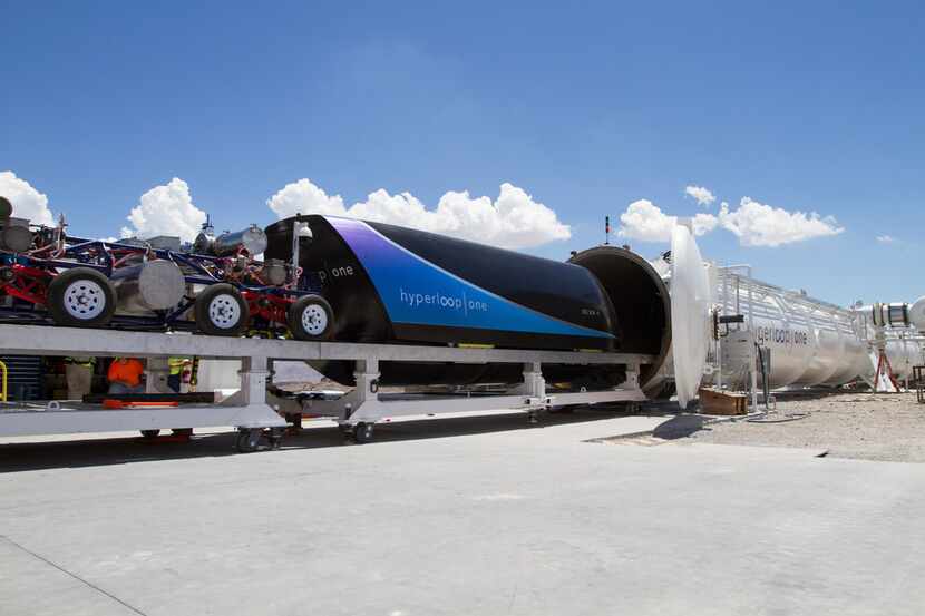 Virgin Hyperloop One has a test track in the Nevada desert.