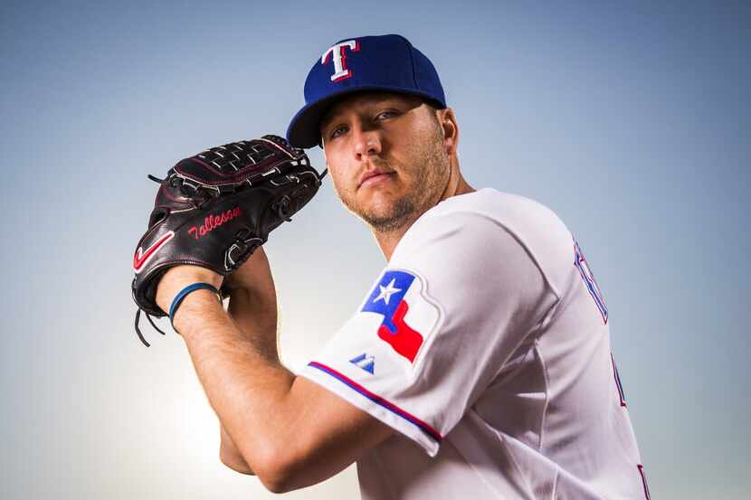 Texas Rangers pitcher Shawn Tolleson  photographed during spring training photo day at the...