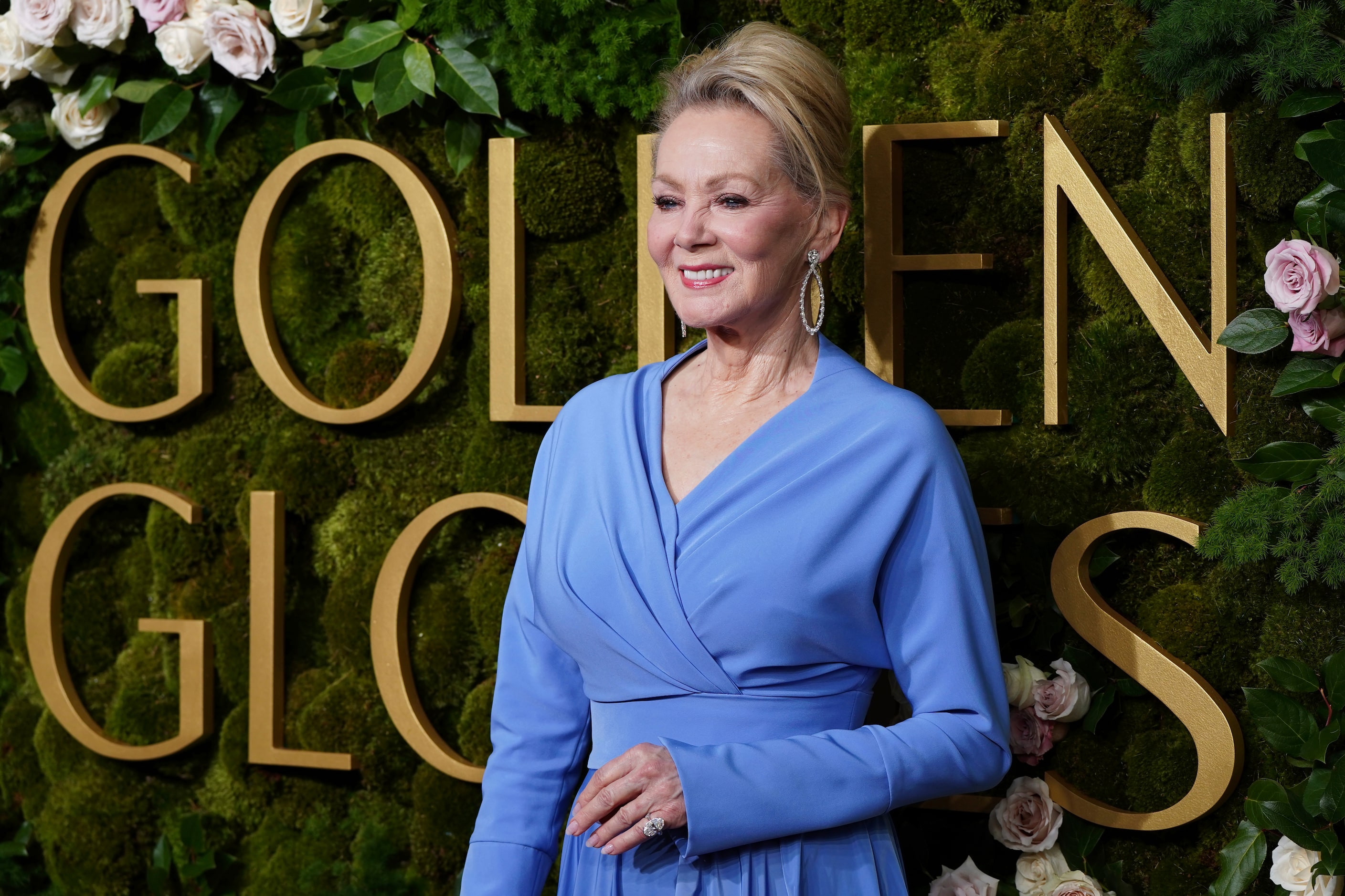 Jean Smart arrives at the 82nd Golden Globes on Sunday, Jan. 5, 2025, at the Beverly Hilton...