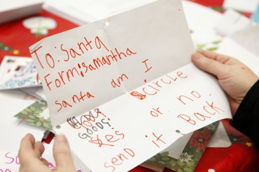 Santa's friends in the U.S. Postal Service's Dallas district answer more than 5,000 letters...