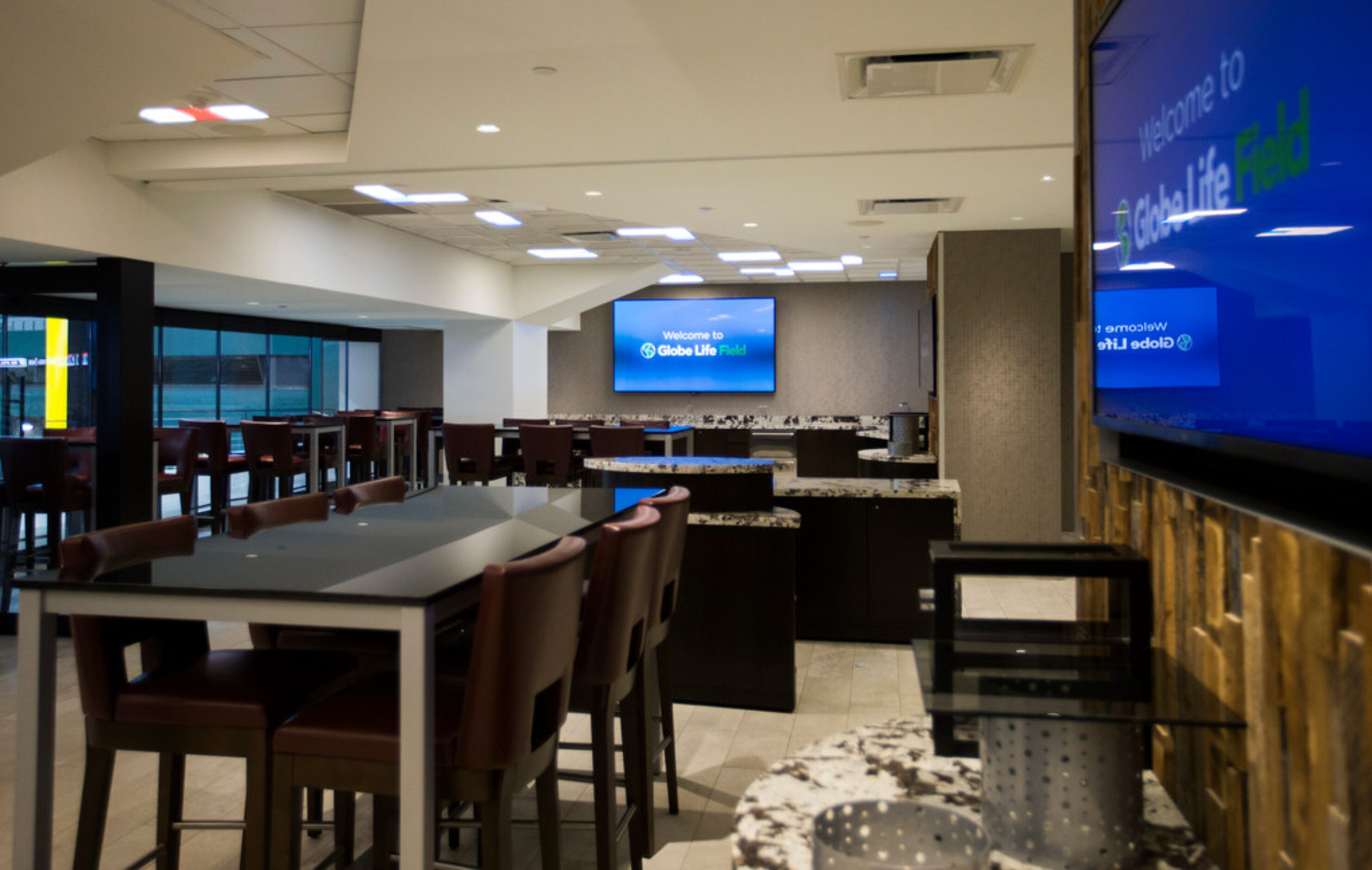 A party suite at the Texas Rangers' new Globe Life Field on Wednesday, March 11, 2020 in...