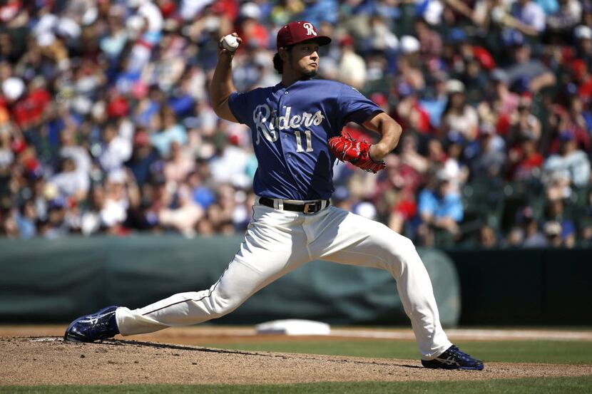 FRISCO, TX - MAY 1:  Pitcher Yu Darvish #11 of the Frisco RoughRiders throws against the...