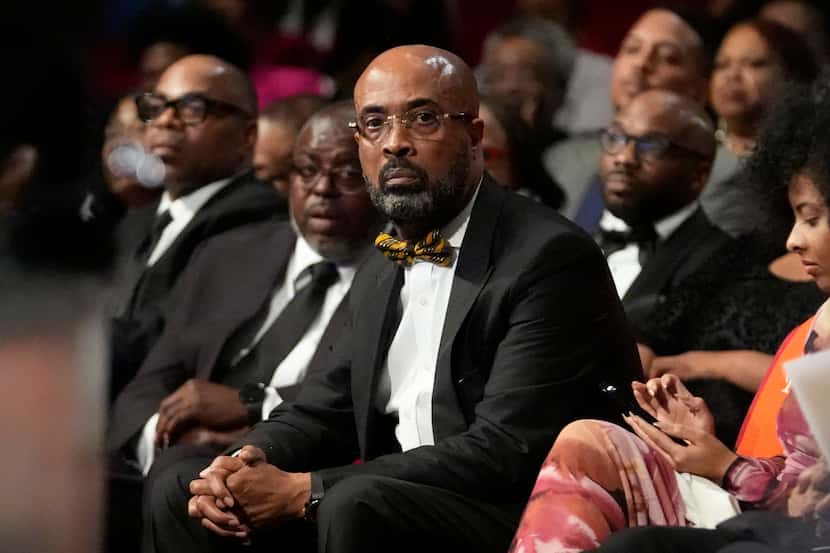 FILE - The Rev. Frederick D. Haynes III sits before speaking, Feb. 1, 2024, in Dallas. The...