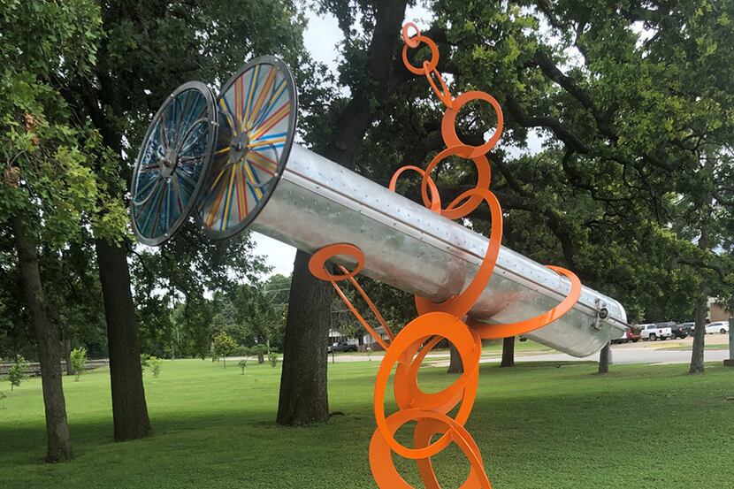 Arlington has a new public art sculpture, a giant kaleidoscope.