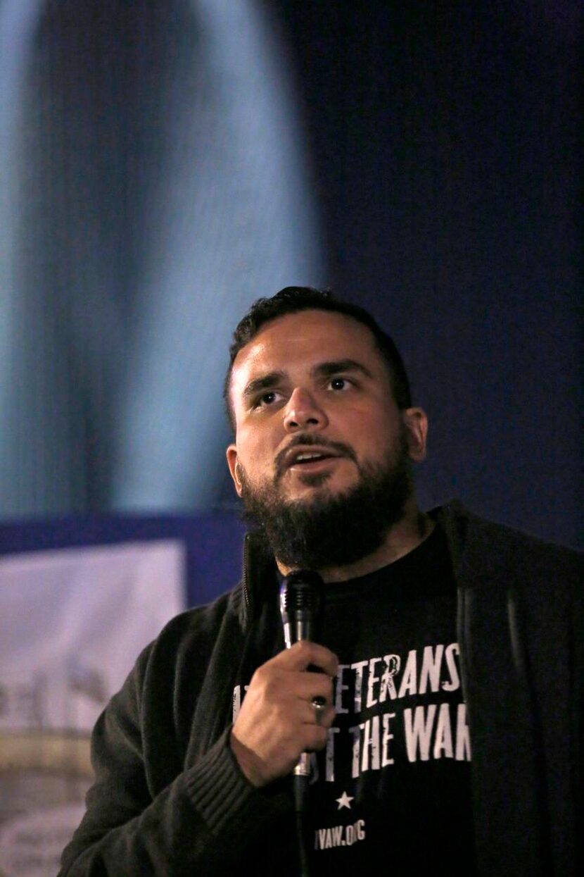 
Iraq war veteran Ramon Mejia, an eighth-grade teacher in Dallas, says allegations that the...