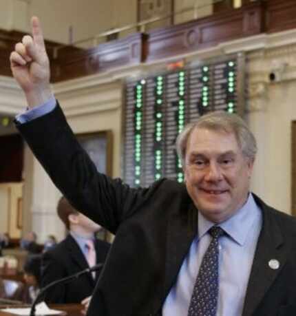  Rep. Wayne Smith, R-Baytown, signaled his "aye" vote on a transportation bill that he...