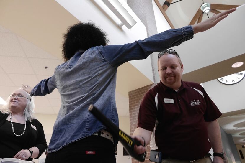 Students at Princeton High School were screened by a metal detector in 2019. Grand Prairie...