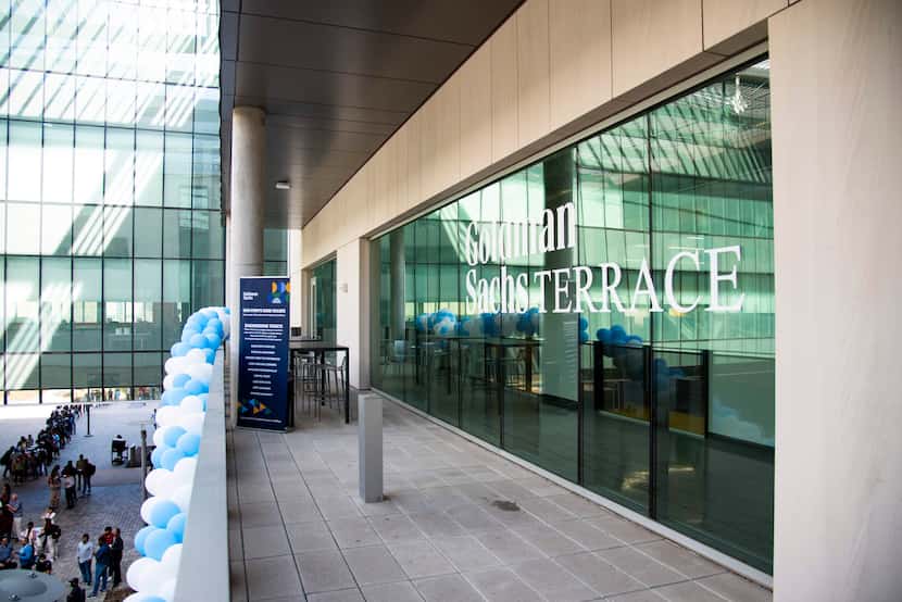 Goldman Sachs dedicated a terrace at the Engineering and Computer Science Building at the...