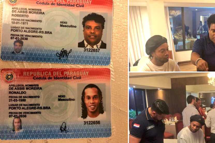 Imágenes de Ronaldinho en un hotel en Paraguay donde autoridades lo cuestionan por...