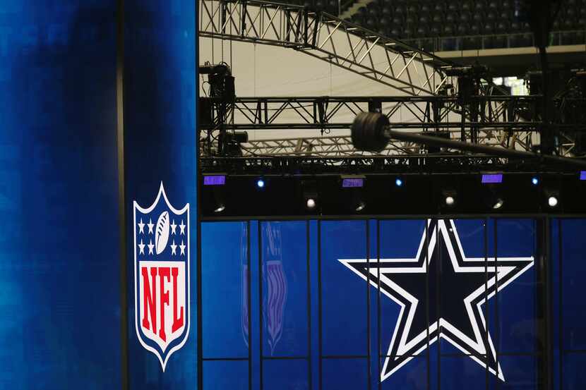 A view inside of AT&T Stadium as preparations continue for the 2018 National Football League...