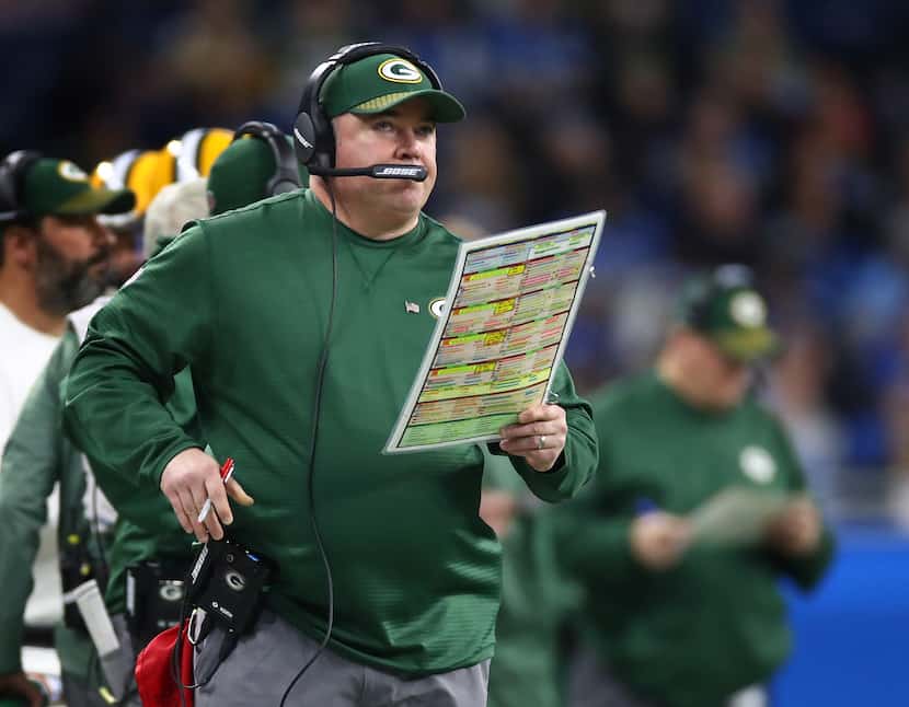 Mike McCarthy, shown during a game against Detroit in December 2017, took the Packers to the...