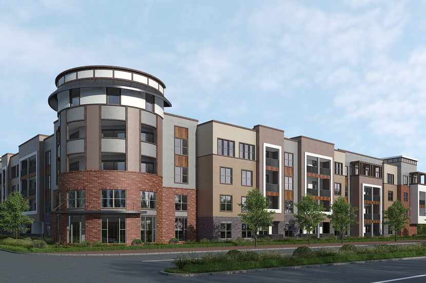 A rendering of the Sutherland apartment complex, to be built at 1658 S. Forum Drive in Grand...