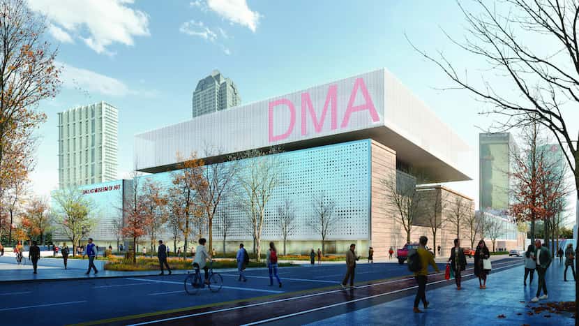 A plaza view of the proposed DMA expansion by architects Nieto Sobejano.