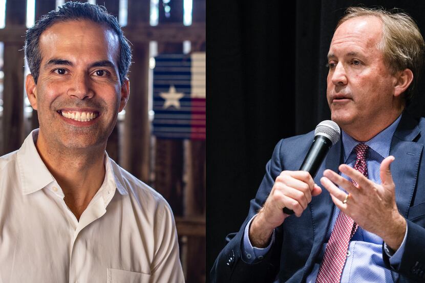 Texas Land Commissioner George P. Bush (left) is competing in the GOP primary runoff...