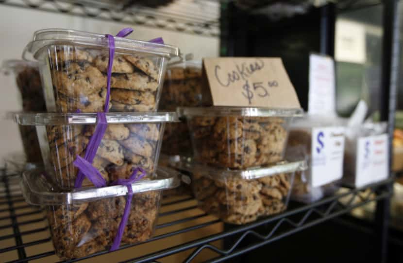 Locally made cookies in Local Yokal, a butcher shop in McKinney. Matt and Heather Hamilton...