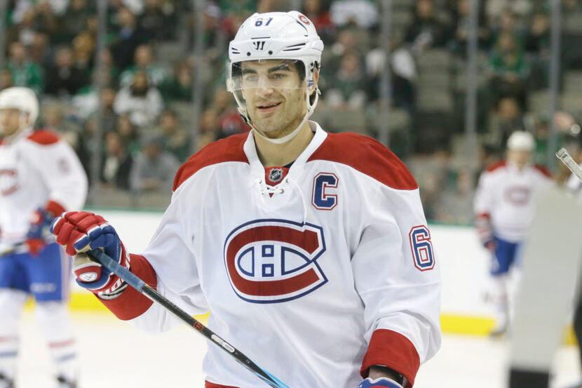 Montreal Canadiens left wing Max Pacioretty (67) skates the ice during the first period of...