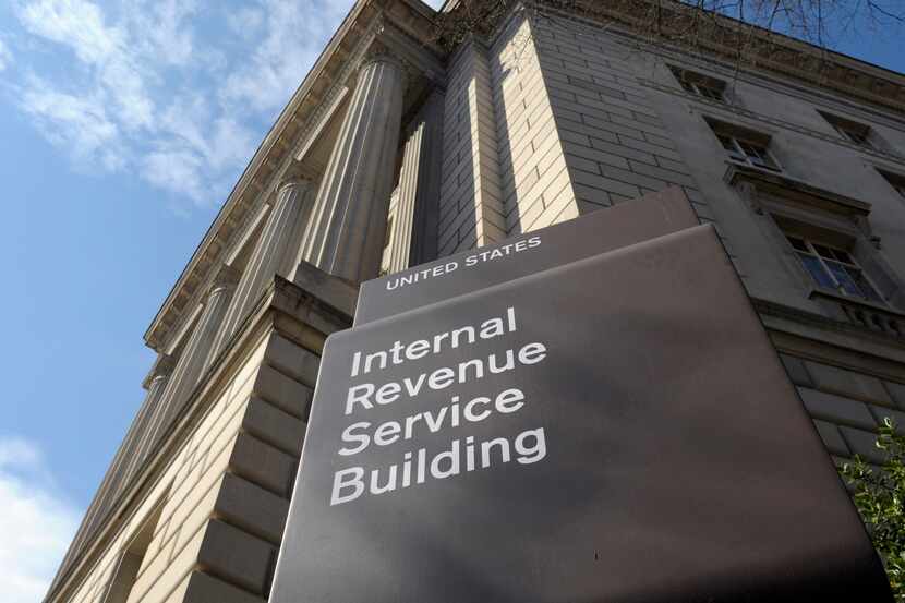 The exterior of the Internal Revenue Service (IRS) building in Washington, D.C., on March...