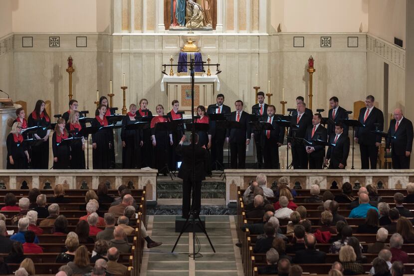The Orpheus Chamber Singers perform their Christmas concert at St. Thomas Aquinas Catholic...