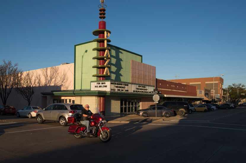 The Plaza Theatre building in downtown Garland, photographed in 2017.