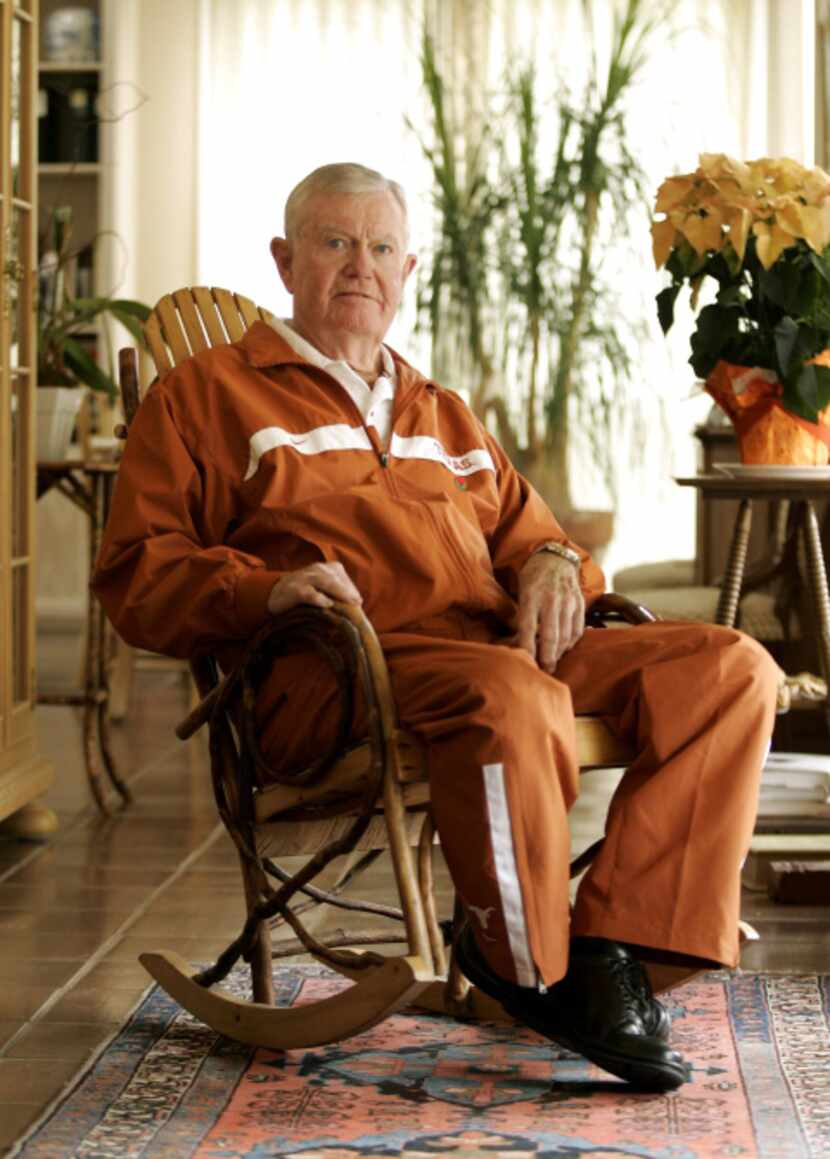 Former Texas head coach Darrell Royal at his Austin home, December 8, 2005.